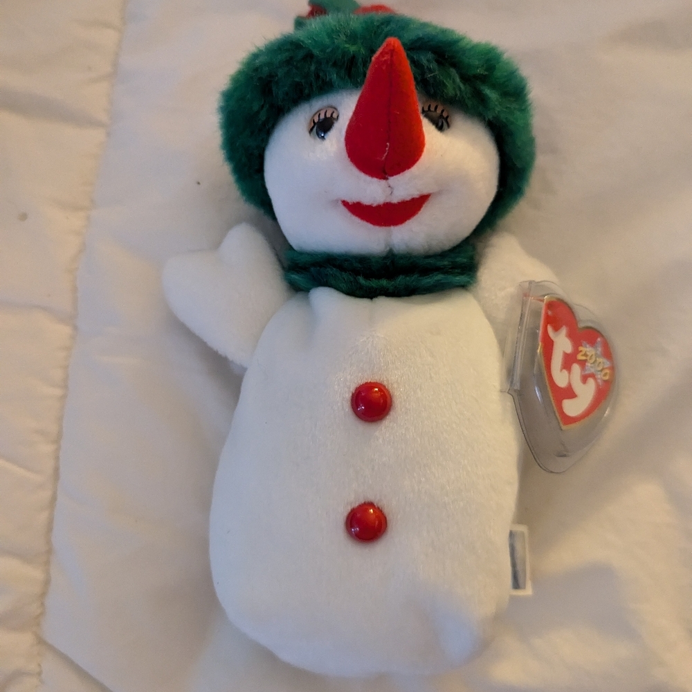 Christmas Beanie Baby collectible Christmas snowgirl